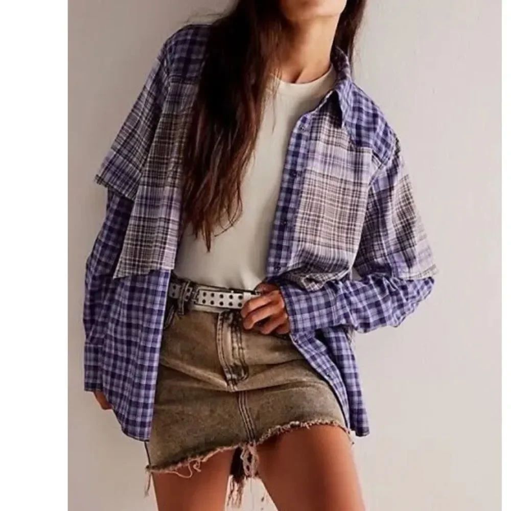 We The Free Layer It Up Plaid Top
Free People size X Small